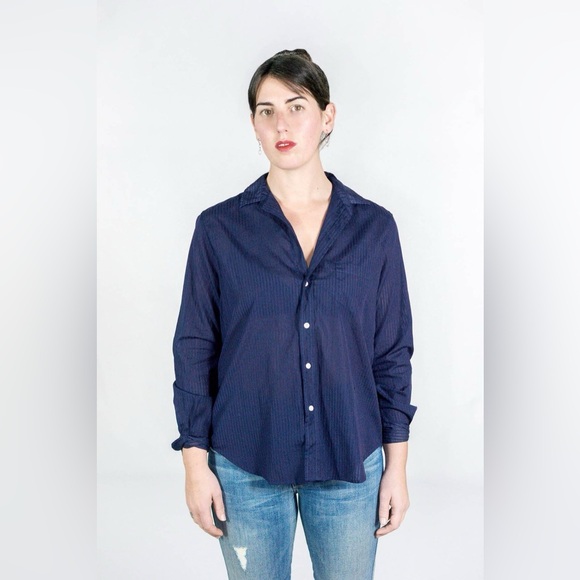 Frank & Eileen Tops - Frank & Eileen - Eileen Lightweight Blue Pinstripe button down shirt - Small